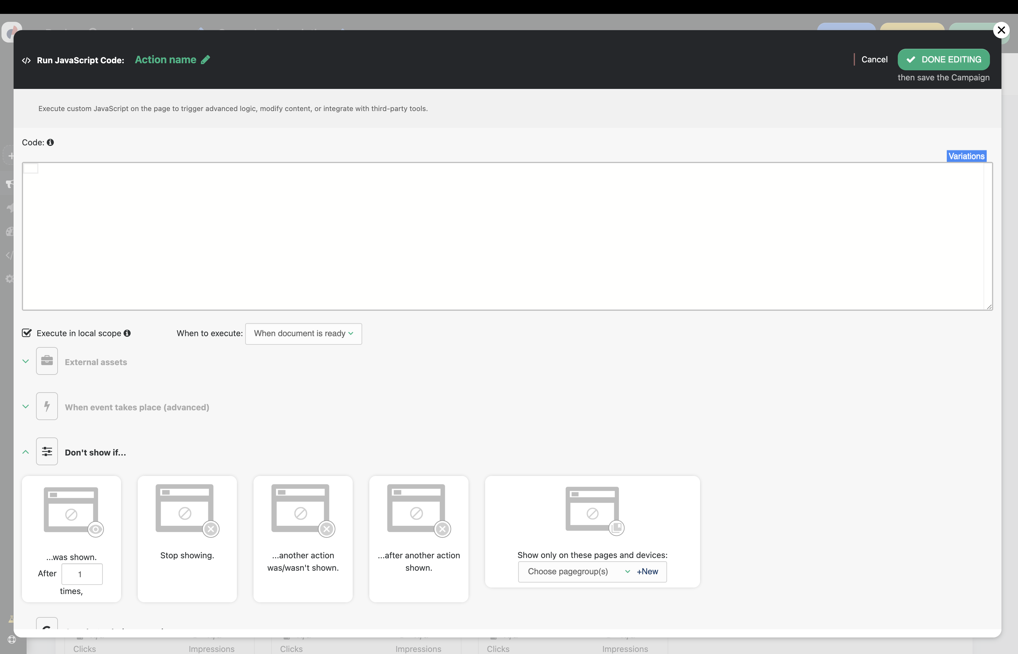 Personyze JavaScript Action Guide – Personyze Support