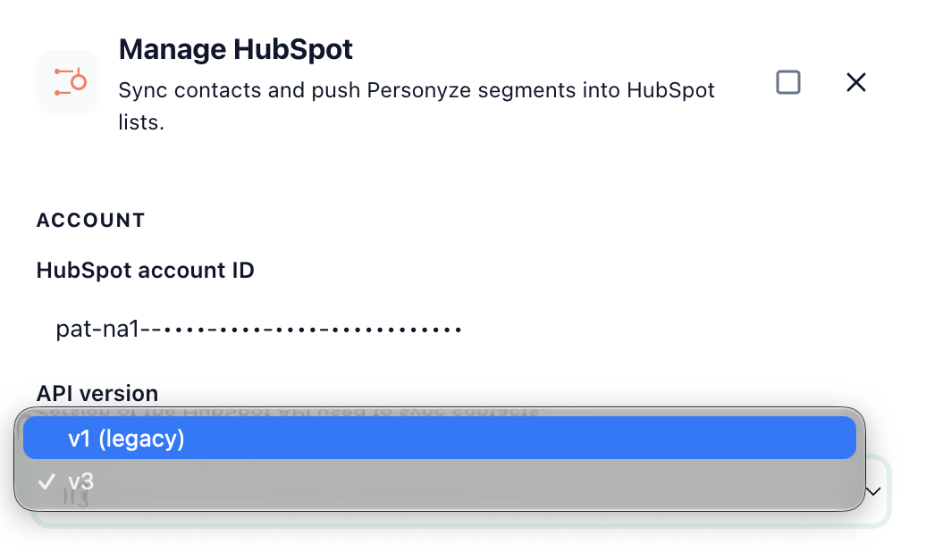 Pick the API version