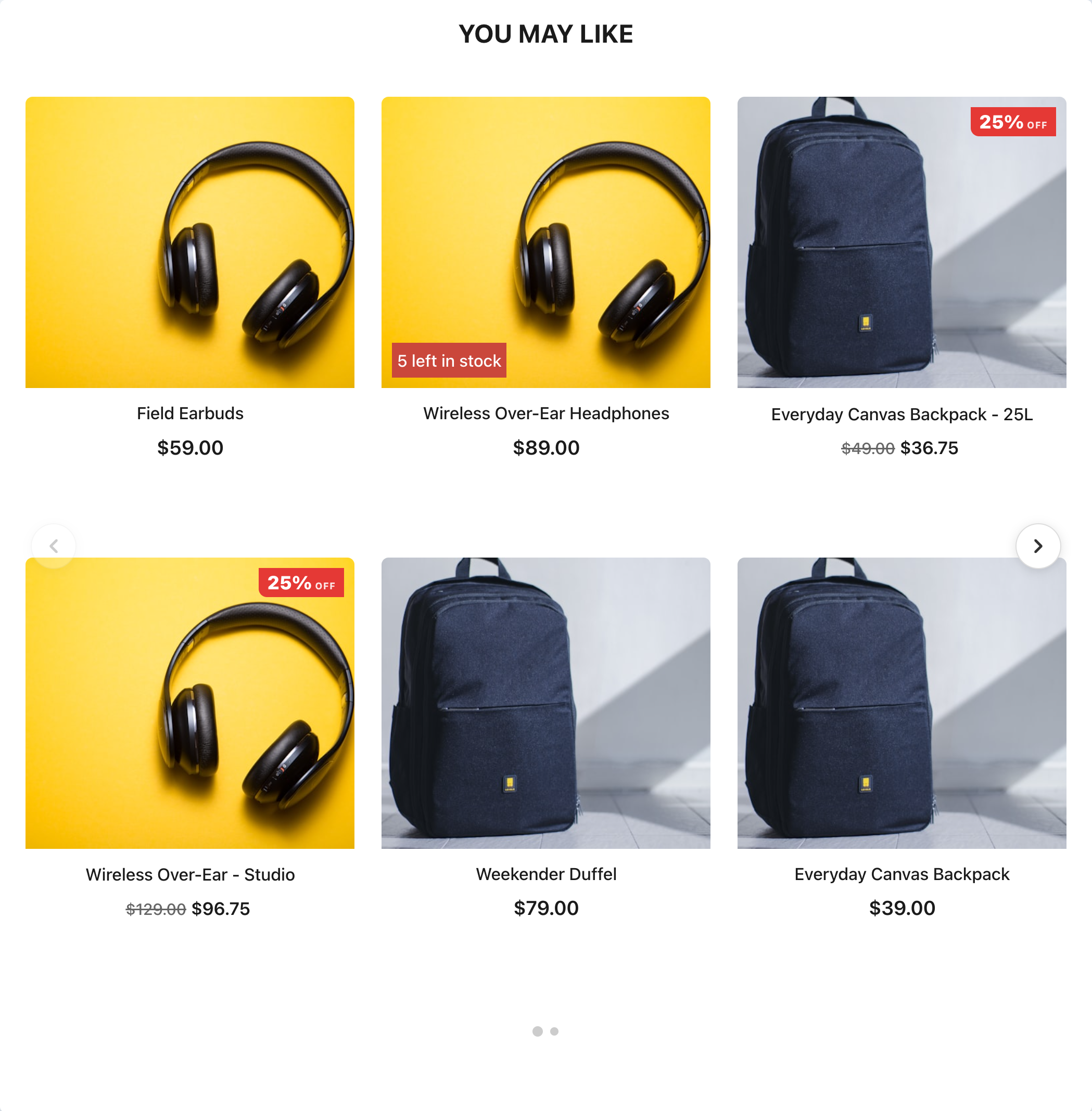 Product Slider & Grid met Layout — Slider or Grid op 2: twee rijen kaarten, en elke kolom scrolt als één geheel opzij