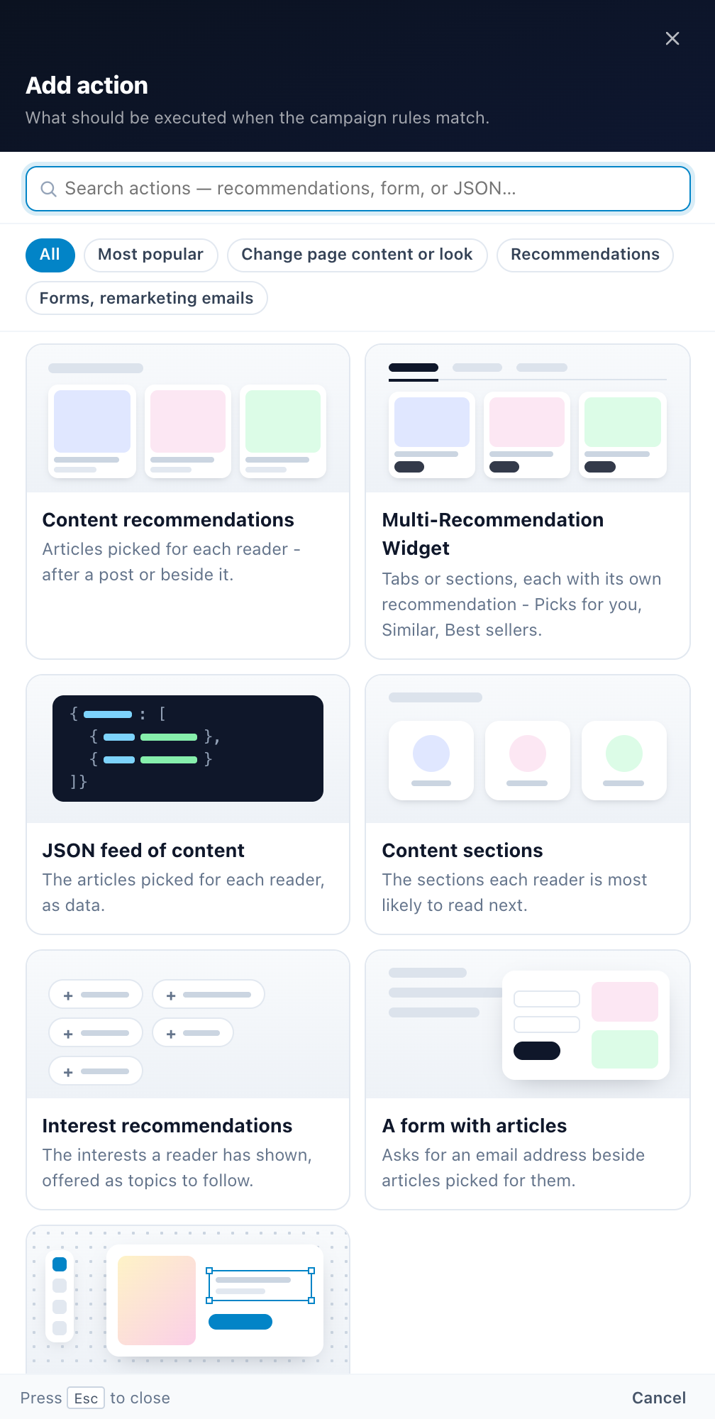 Action picker