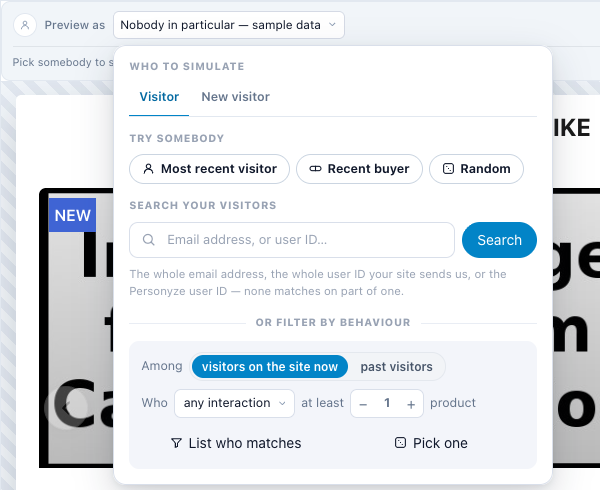 The Preview as person picker